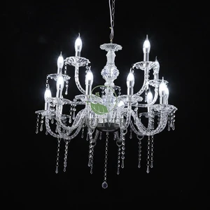 New wedding props acrylic ceiling lights transparent crystal lights wedding hall stage decorative lights chandeliers