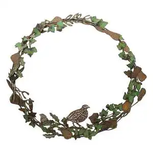 Handicrafts Flower Bunch Metal Iron Wreath for Christmas Festival Parties Hanging Decoration and New Year Gifted