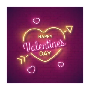 Custom Neon Sign Light logo Happy Valentine's Day for Wedding Home Party Event Decor Neon Sign Custom