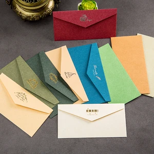 FSC Custom Logo Gilding Money Eid Festival Wedding Envelope Business Invitation Kraft Paper Thickened Small Color Paper Envelope