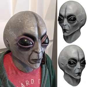Cosplay Horror Latex Masks Helmet Halloween Masquerade Dress up Party Costume Props UFO Alien Skull Mask