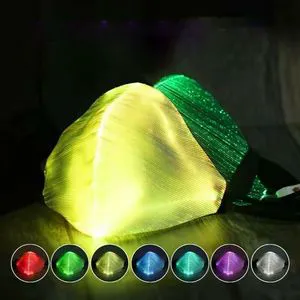 7 Color 3D LED Party Mask Luminous Costume Accessory