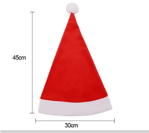 Ready to Ship Wholesale Thermal Transfer Printing Classic Polyester Personalized Christmas Santa Hat