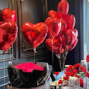 Hot Party Sale18 Inch love Heart Shaped Helium Foil Mylar Balloons Party Decor Heart Shaped Helium Foil Balloons