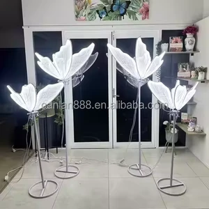 Hot Selling Wedding LED Butterfly Chandelier Hotel Ceiling Wedding Hall Stage Decor Lighting Chandelier
