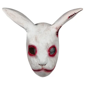 Popular Breathable Bloody Rabbit Mask Plush Halloween Christmas Latex Material for Party Cosplay Wholesale Ghost Shape Costume