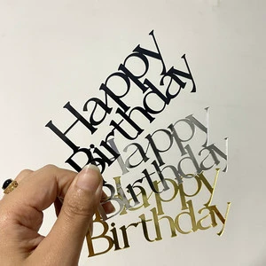 Happy Birthday Cake Toppers for Birthday Party Dessert Cupcake Decor
