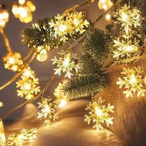 New 3m 20LED Snowflake String Lights Christmas Fairy Lights Window Xmas Tree Wedding Party Holiday Home Decoration Wholesale