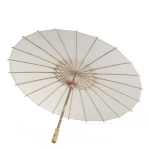 Custom Printing Oilpaper Parasol White Wedding Umbrella Wood Straight Chinese Craft Paper Umbrella For Party