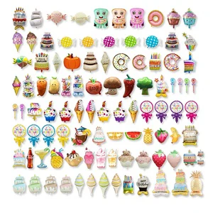 Wholesale Cartoon Dessert Ballons Globos Party Decoration Helium Foil Ice Cream Cake Balloons in Bluk
