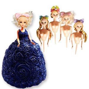 Doll Pick Cake Decoration for Birthday Party with DIY Birthday Cupcake Dolls Toys