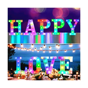 Indoor/Outdoor LED Letter Lights for Christmas Wedding Holiday & Party Event Decorative Night Lighting