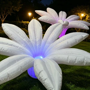 LED Lighted Inflatable Flower Balloon with Blower Accessory for Club Party Decorations and Event Advertising Inflatables