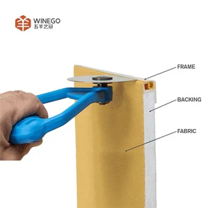 WINEGO Wall Decor Ceiling Decoration Fabric Acoustic Panel PVC Track System Fabric Acoustic Panel