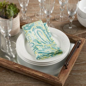 Competitive Price Colorful Customized Watercolor Printed Linen Napkins Eco-friendly For Wedding &table Decor