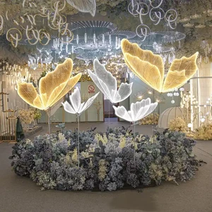 Wedding Props LED Decorative Lights Floor Aisle Butterfly Wing Lights