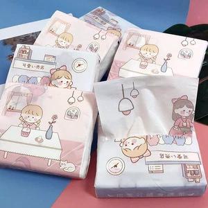 Wholesale 2-Ply Pre-Folded Wedding Colored Paper Napkins Super Quality with Colorful Printing Design Style Bag