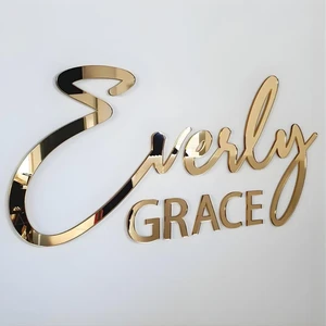 Lc Sign 3D Acrylic Business Personalised Business Office Font Logo Wall Mounted Logo Beauty Salon