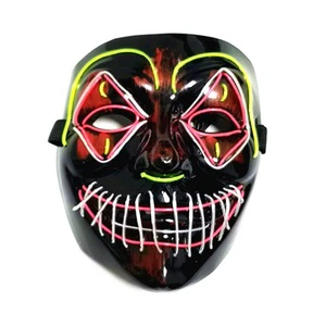 New Costume LED Mask the Purge Movie EL Wire DJ Party Festival New Masks Cosplay Costume Supplies Glow in Dark Skull Masks