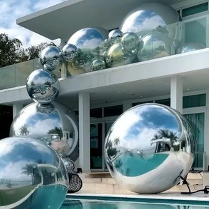 Fast Shipping Inflatable Metallic Ball Party Christmas Decoration Mirror Ball Metallic Big Shiny Giant Inflatable Balloons