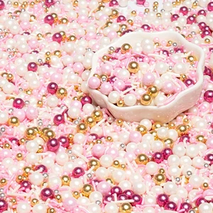Wholesale 10 Colors Solid Jimmies Sugar Sprinkles for Edible Cake Decoration in Bag Packaging