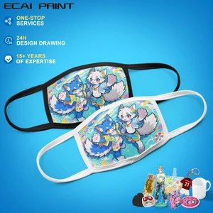 Custom Kawaii Anime Face Mask Elegantly Designed And Lightweight Thick Space Cotton Mask
