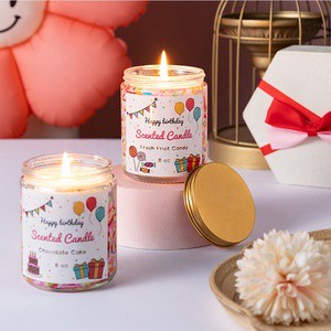 Wholesale Home Decoration Gift Candy Sprinkles Vanilla Birthday Scent Candle For Female