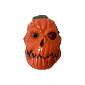 Halloween Carnival Horror Ghost Festival Ball Props Full Face Orange PVC Classic Style Letterpress Printed Pumpkin Mask Party