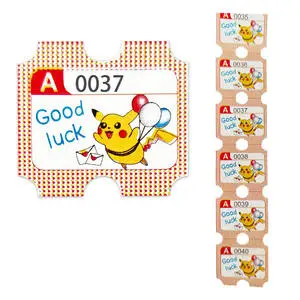 Custom Color Lottery Ticket Paper 200000 Sheets Per Box For Carnival Games Entertainment Products