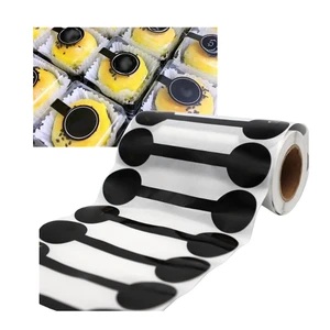 Hot Selling Custom Logo Waterproof PVC Cake Dessert Package Adhesive Seal Sticker Label