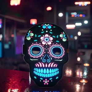 EL Sheet Mask With Voice Control Mode, Suitable for Nightclubs/bars/KTV/parties, with Dazzling Lights Shining to the Rhythm
