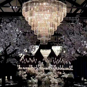 Wedding Hall Acrylic Chandelier Wedding Ceiling Decoration Lamp Acrylic Chandelier Wedding Stage Decoration