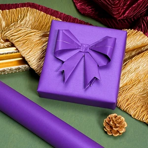 Matte Single-sided Printed Pure Color Purple Wrapping Paper Valentine Wedding Gift Packing Paper