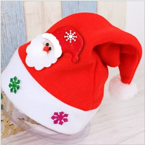 Adult Santa Hat Christmas Hats Red Beanie Xmas Party Hat New Year Party Headwear Holiday Claus Hat for Men and Women