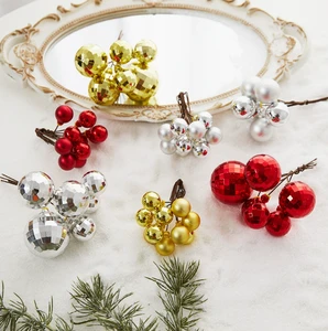 Plastic Christmas Light Ball Decoration Ball Cluster Christmas Tree Picks