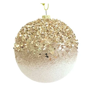 Various Colors & 2 Tone Sequins Glitter Finish Christmas Tree Ornament Ball Holiday Decoration Supply
