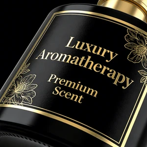 Custom Scented Candle Personalized High-End Fragrance Glass Cup English Label Gold Foil Adhesive Personalized Logo Stickers