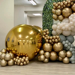 Gold Christmas Ornaments Ball Inflatable Christmas Decorations Outdoor Giant Gold Christmas Mirror Balls