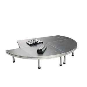 Indoor Wedding & Performance Stage with Fast Loading/Lifting Quick Installation Black/Silver Color Options