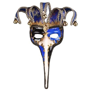 Halloween Party Long Nose Half Face Bell Mask Christmas Masquerade Ball Mask Wholesale