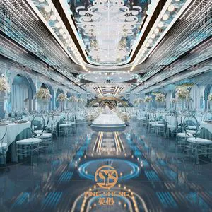 Wedding Supplies Wedding Ceiling Stage Decoration Banquet Wedding Hall Render Drawings 3D Video Design