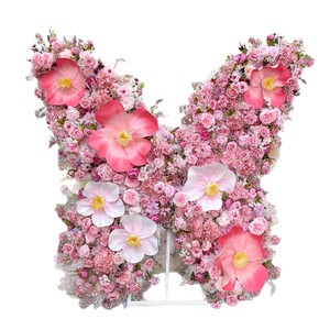 Wholesale Backdrop Butterfly Shape Arch Artificial Butterfly Flower Wall for Wedding Decor