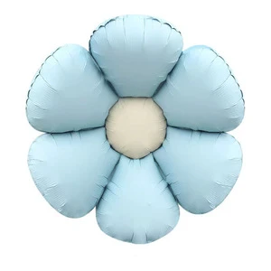 Boys Girls Birthday Party Decor Matt Blue Pink Daisy Balloons 71x71cm Flower Foil Balloons