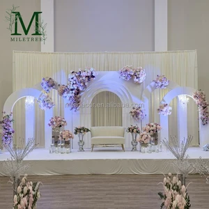 Hot Selling White PVC Arch Backdrop Luxury Events Wedding Stage Decor Acrylic Display Arch