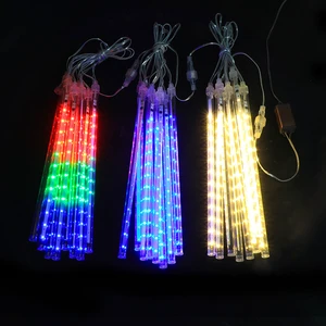 IP65 Waterproof Solar LED Meteor Shower Light 8/10 Tubes Remote Control for Indoor Outdoor Wedding Party Christmas Decorations