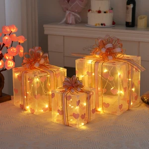 3PCValentine's Day Wedding Decoration Lights Battery-Powered Indoor Decor Easy to Install Suitable Creating a Festive Atmosphere