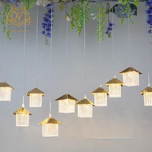 New Wedding Decoration 10 Head Pendant Lamp Gold Hanging Light Decoration for Wedding Ceiling