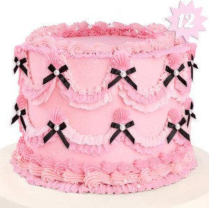 Cross-border Creative Pearl Bow Cake Baking Dessert Ballet Style Decoration Inserts, Ornaments, and Accessories