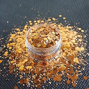 Gold Chunky Glitter for Nail & Christmas Craft KC Brand KC06 Model Made in Guangdong