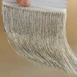 Glitter Sequined Lace Trim with Fringe for Clothing Wedding Dresses Shoes Lingerie Bags Decorative Trim for Crafts